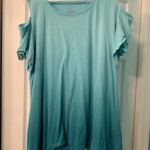Lane Bryant Cold Shoulder Ombre Top size 18/20